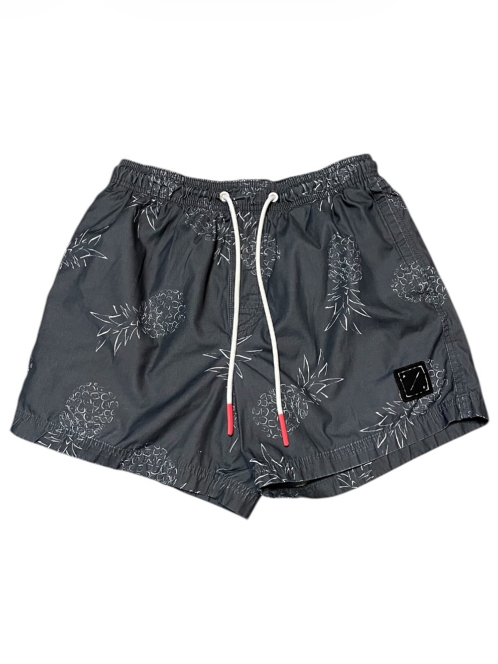 Men's American Eagle Swim Trunks Size Small Black Pineapples Lined